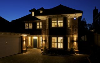 Outdoor lighting for double story house